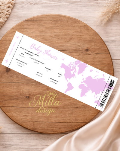 PASZPORT&amp; BILET BABY PINK NR 2